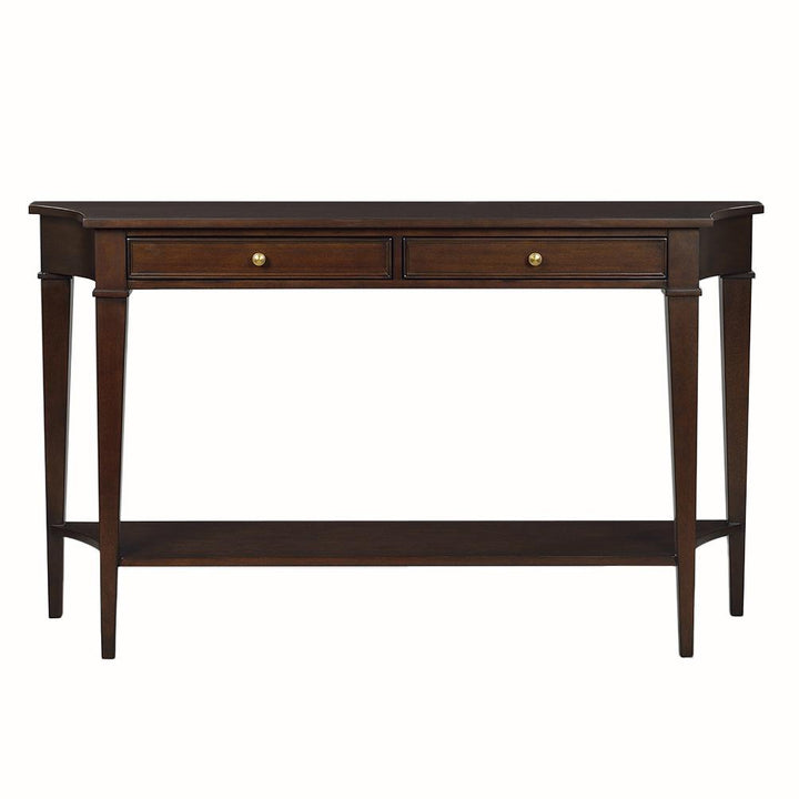 Salem Console Table-Oliver Home-OliverH-0906-03-Console TablesChocolate-3-France and Son