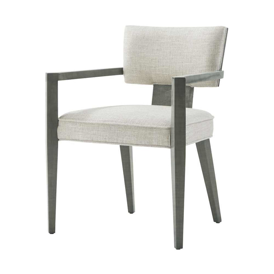 Wooden Upholstered Arm Chair - Rectangle-Theodore Alexander-THEO-TA41043.1CRR-Dining Chairs-1-France and Son