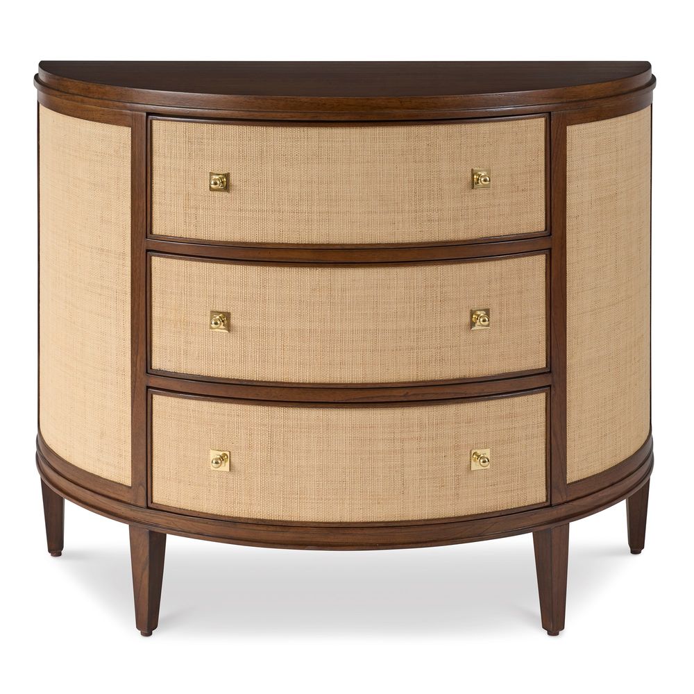 Dressers & Chests Raffia Walnut Demi Chest