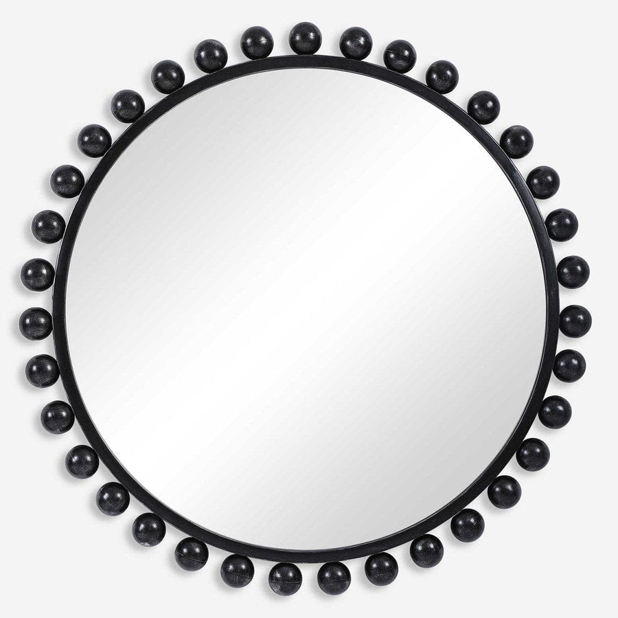Cyra Round Mirror-Uttermost-UTTM-09694-MirrorsBlack-1-France and Son