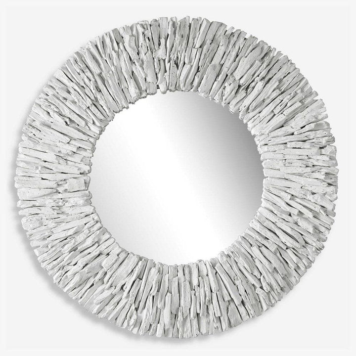 Uttermost Teak Branch White Round Mirror-Uttermost-UTTM-09808-Mirrors-2-France and Son