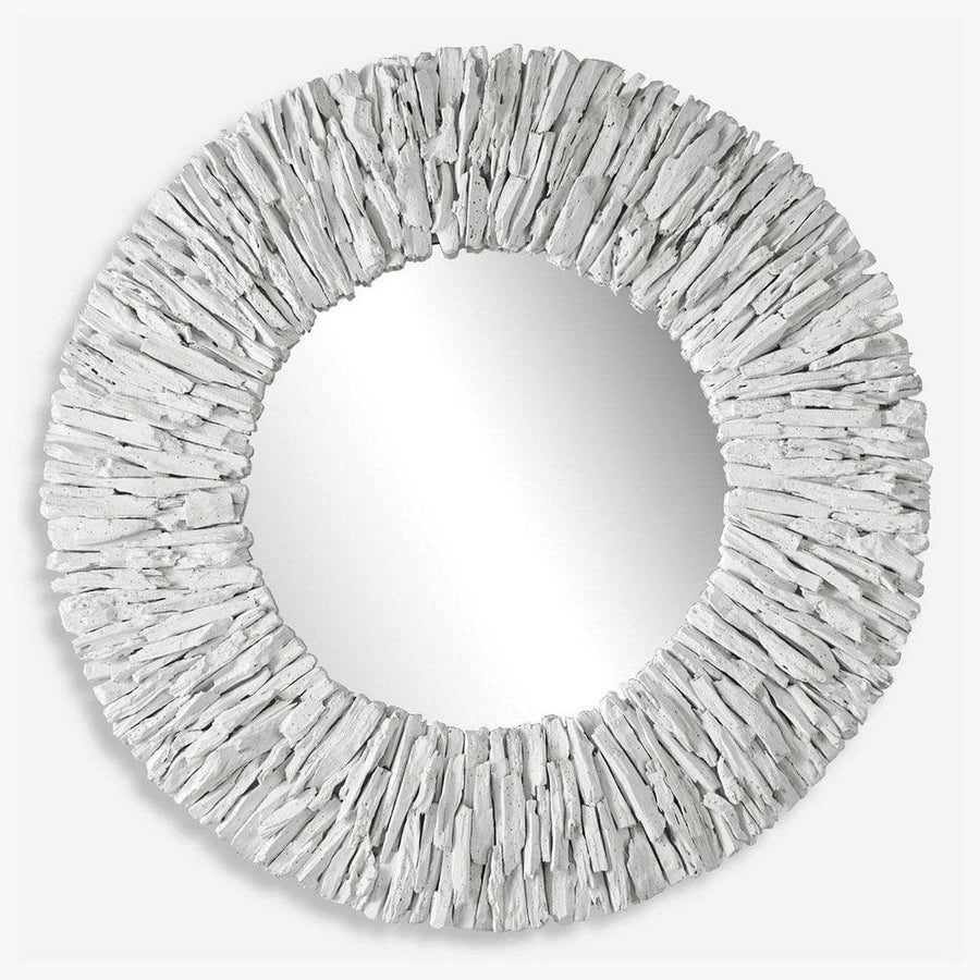 Uttermost Teak Branch White Round Mirror-Uttermost-UTTM-09808-Mirrors-2-France and Son