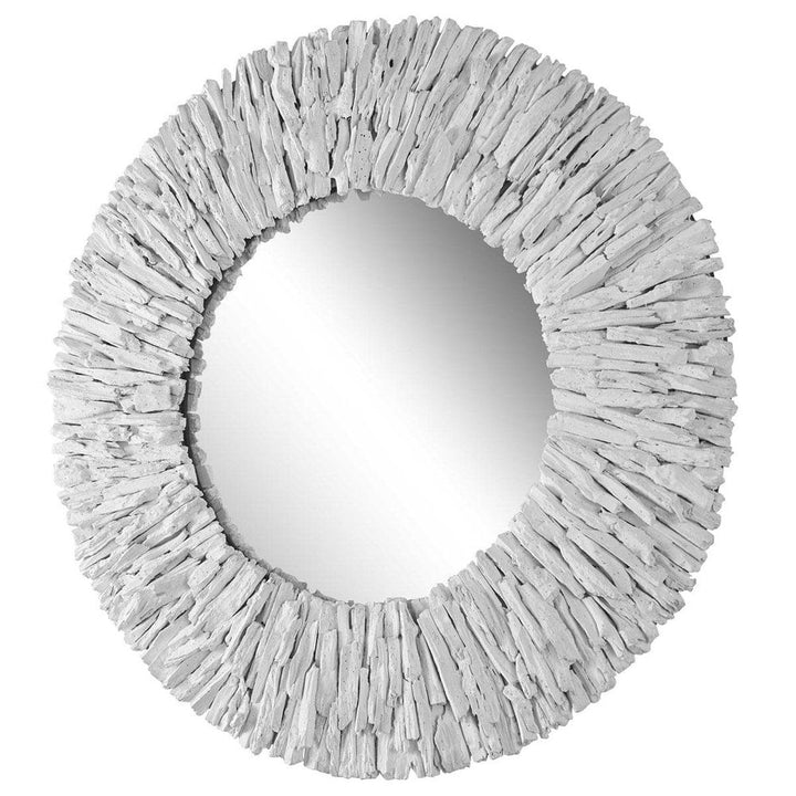 Uttermost Teak Branch White Round Mirror-Uttermost-UTTM-09808-Mirrors-4-France and Son