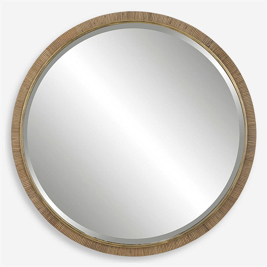 Paradise Round Rattan Mirror-Uttermost-UTTM-09849-Mirrors-1-France and Son