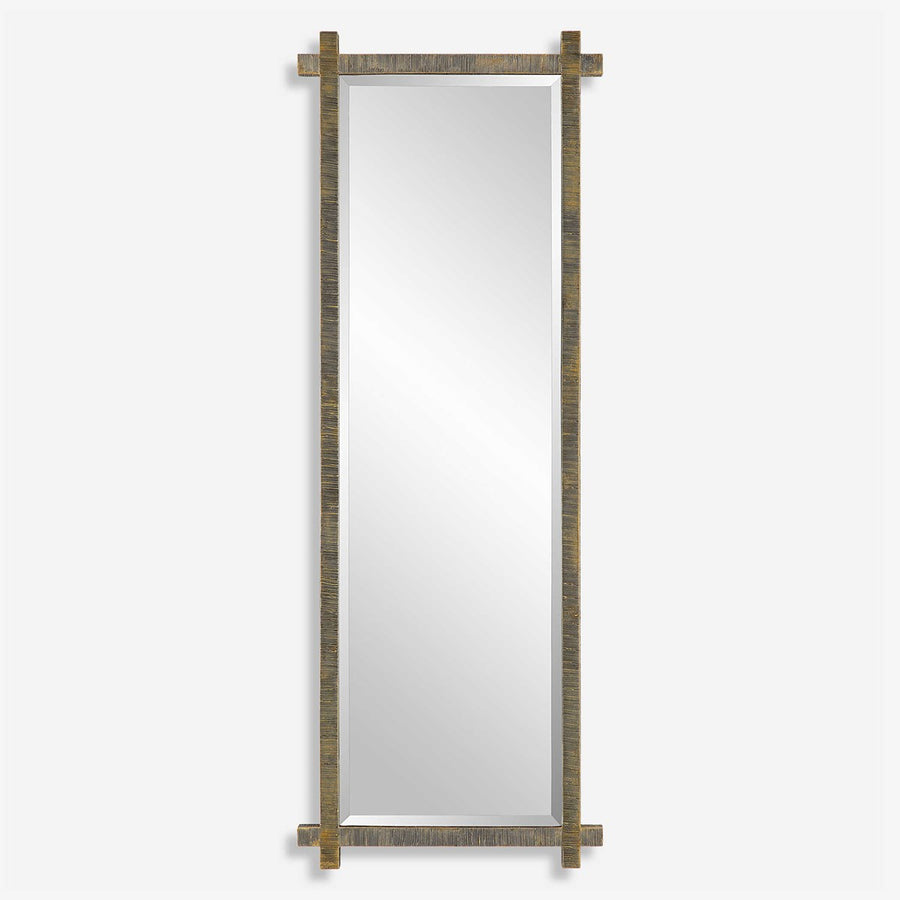 Abanu Ribbed Dressing Mirror - Gold-Uttermost-UTTM-09917-Mirrors-1-France and Son