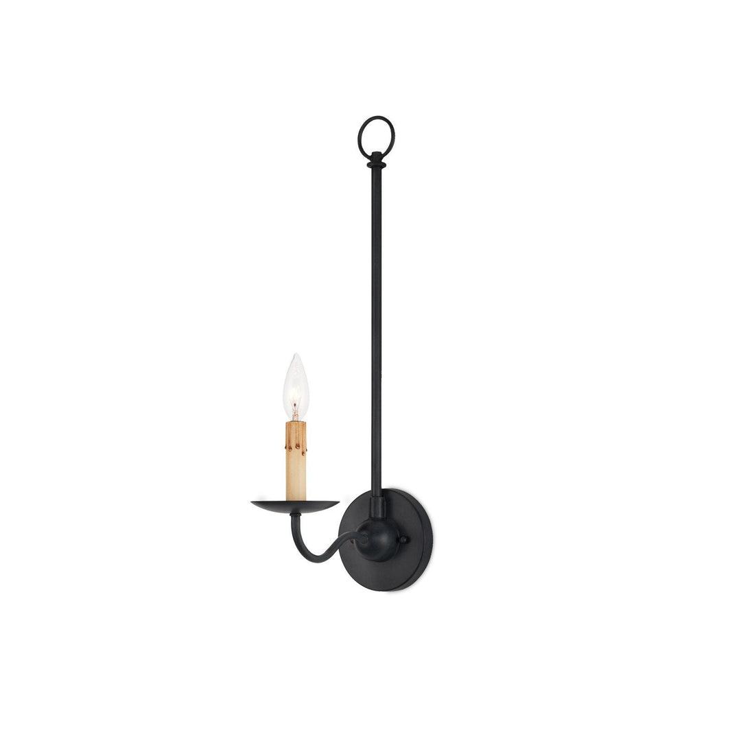 Saxon Single-Light Black Wall Sconce