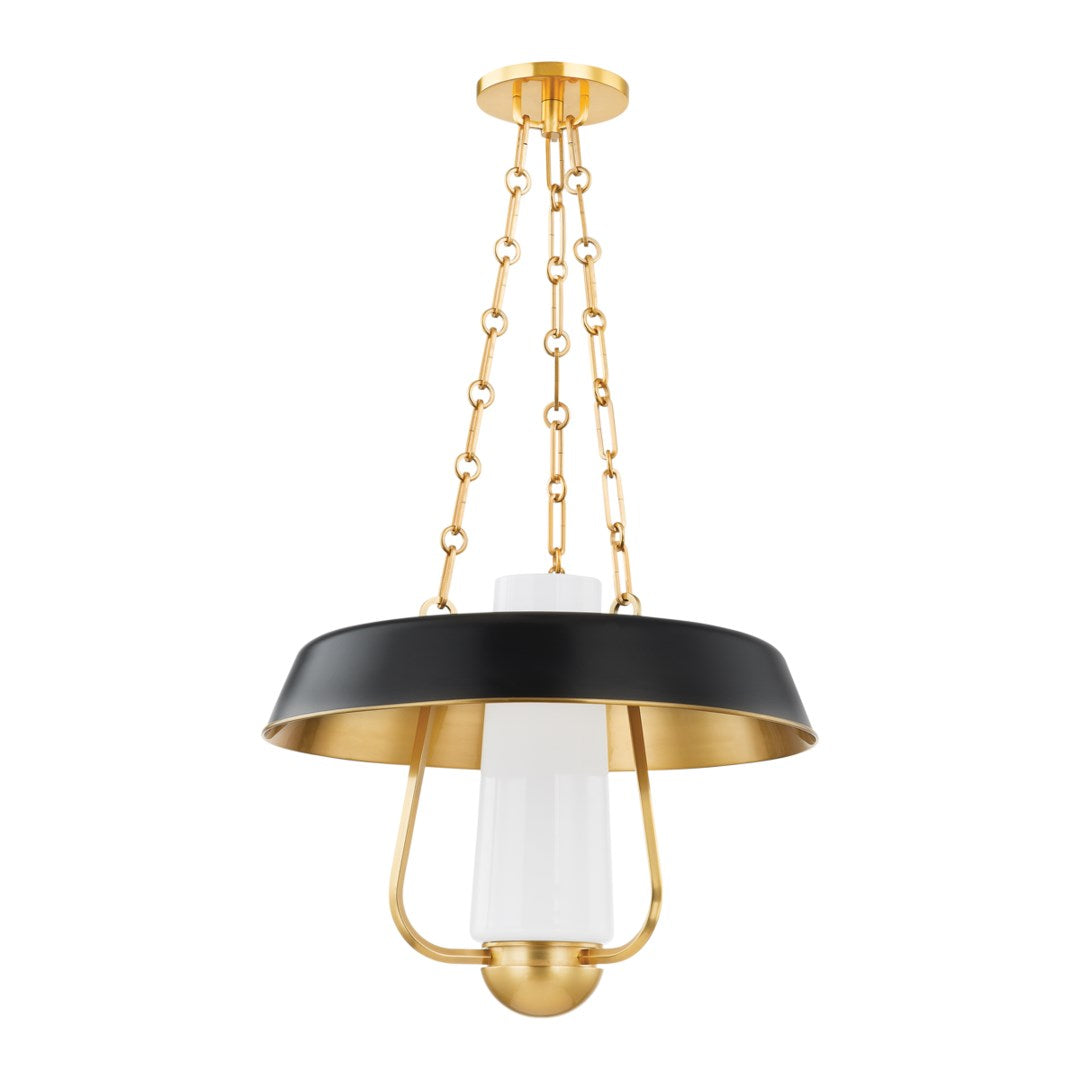 Provincetown Lantern-Hudson Valley-HVL-5218-AGB/SBK-PendantsAged Brass/Soft Black-1-France and Son