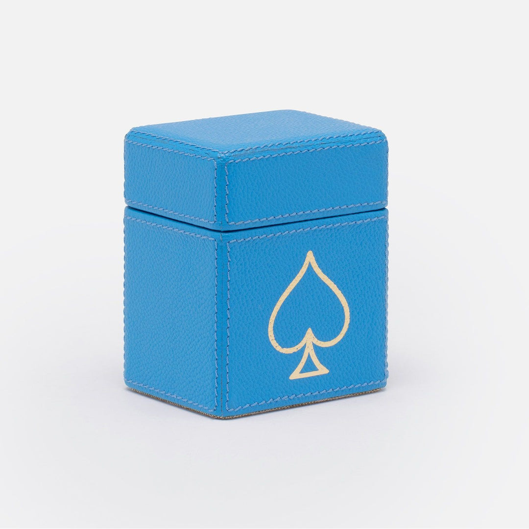 Aira, Bright Blue, Card Box Set, Standard, Full-Grain Leather, Pack/2