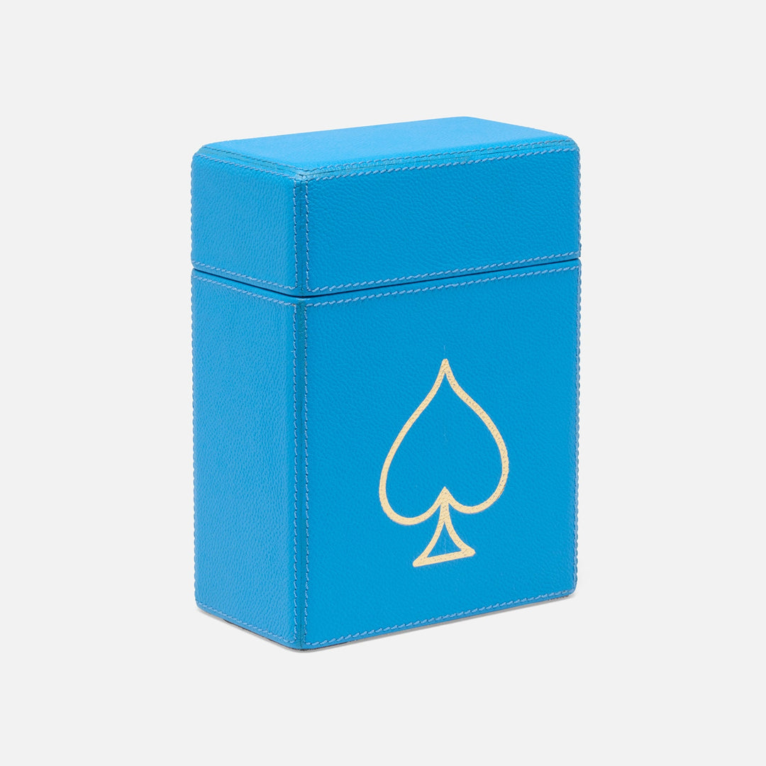 Aira, Bright Blue, Card Box Set, Xlarge, Full-Grain Leather, Pack/2
