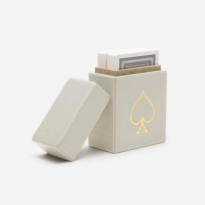 Aira, Light Gray, Card Box Set, Standard, Full-Grain Leather, Pack/2