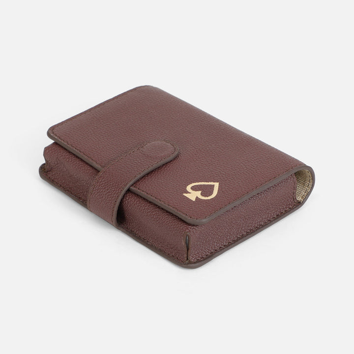Avalon, Merlot, Travel Card Game Set, Full-Grain Leather