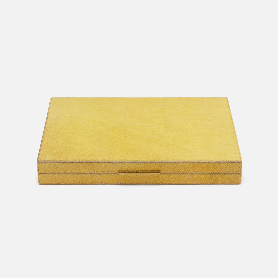 Castelo, Goldenrod, Backgammon, Game Set, Large, Hair-On-Hide