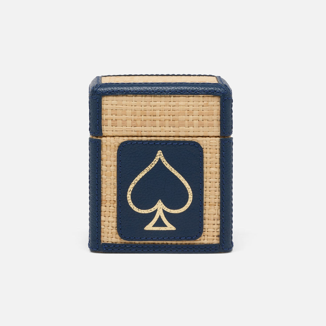 Hanford, Natural/Navy, Card Box Set, Standard, Full-Grain Leather, Pack/2