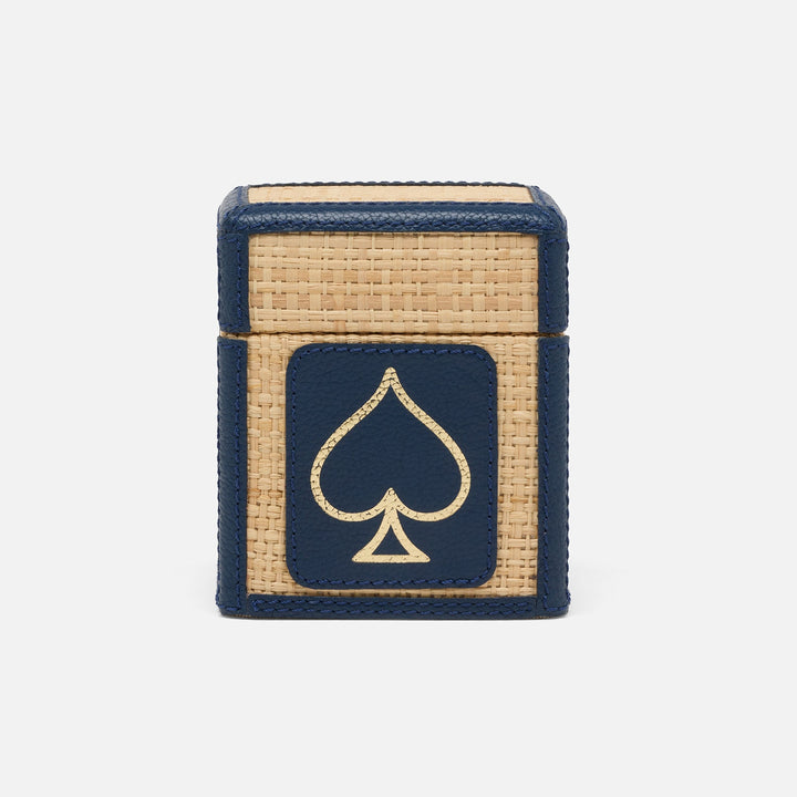 Hanford, Natural/Navy, Card Box Set, Standard, Full-Grain Leather, Pack/2