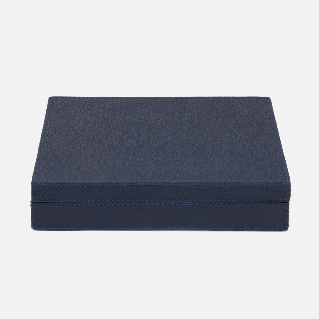 Lecco, Dark Navy, Tic Tac Toe, Full-Grain Leather