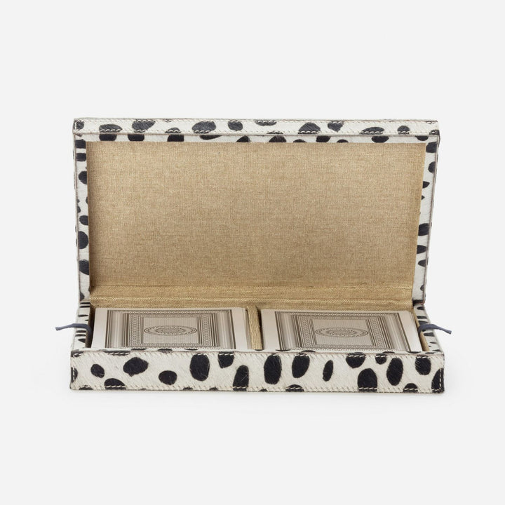 Lesten, Dalmatian Print, Card Box, Xl, Hair-On Hide, M/2