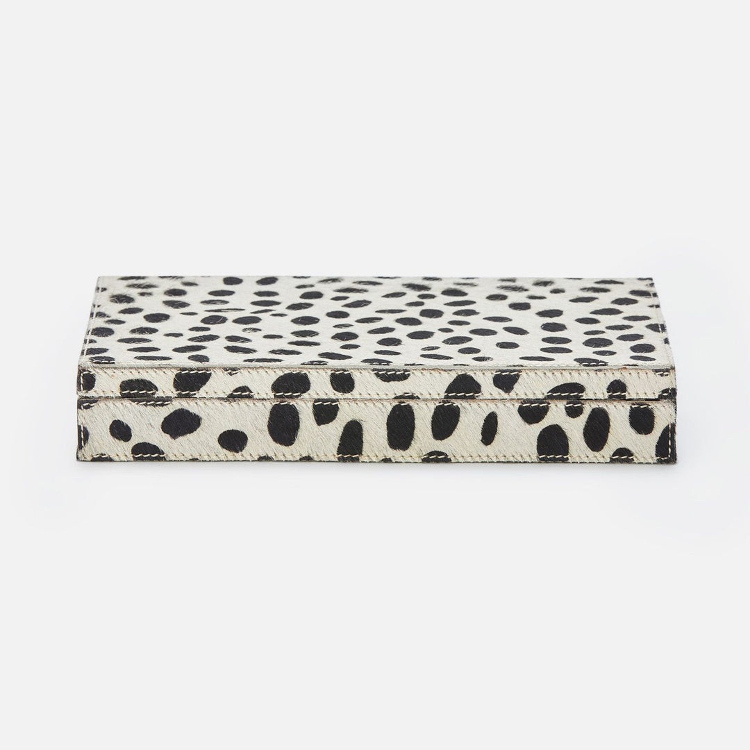 Lesten, Dalmatian Print, Card Box, Xl, Hair-On Hide, M/2
