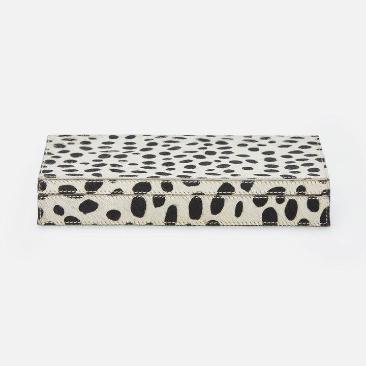 Lesten, Dalmatian Print, Card Box, Xl, Hair-On Hide, M/2