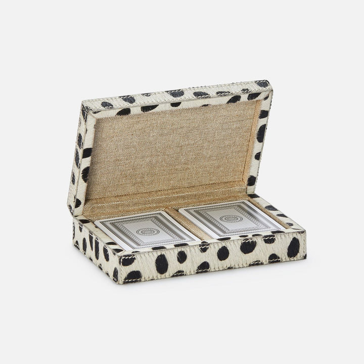 Lesten, Dalmatian Print, Card Box, Hair-On Hide, M/2