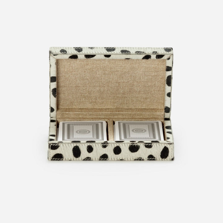 Lesten, Dalmatian Print, Card Box, Hair-On Hide, M/2