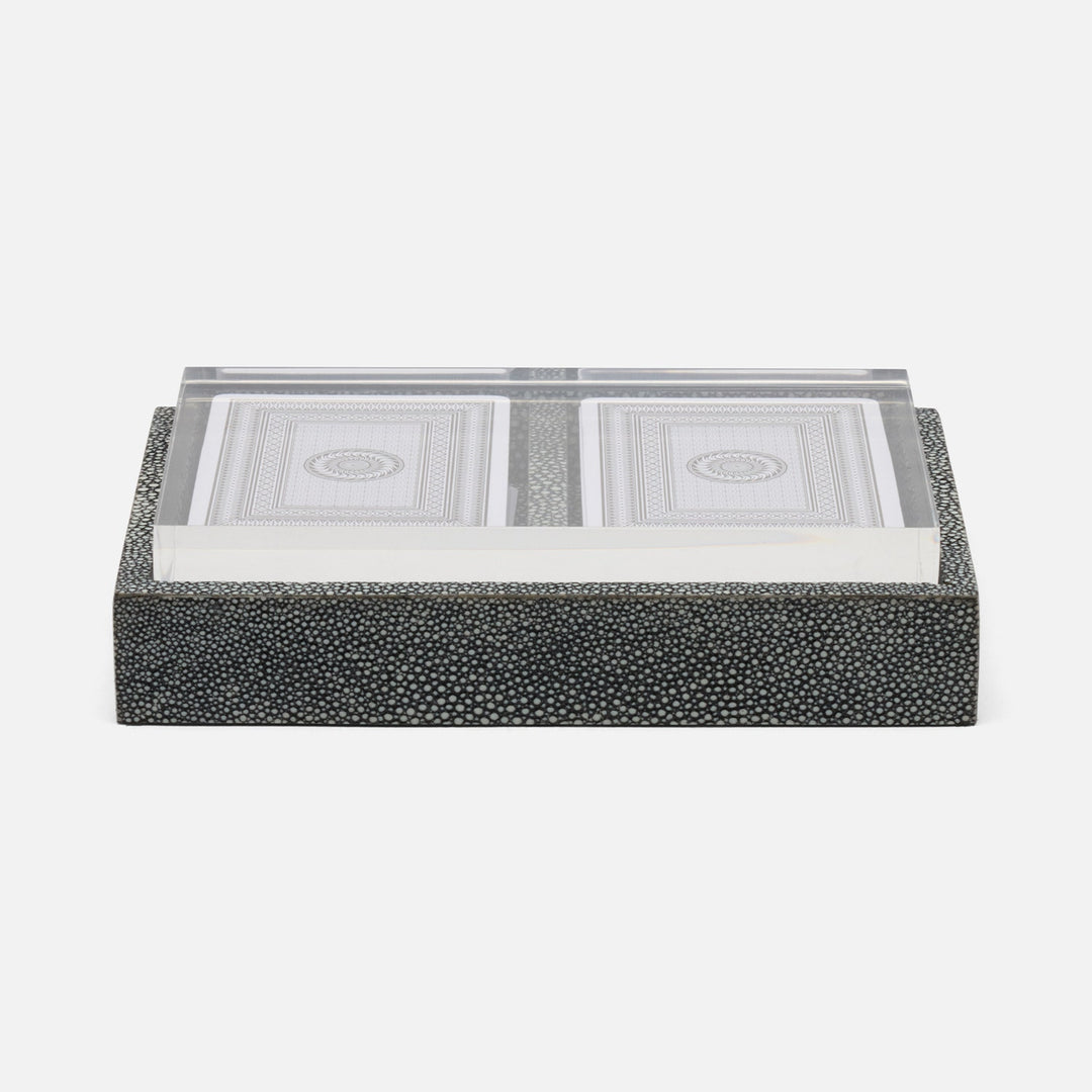 Middelburg, Cool Gray, Box Set With Two Decks Of Cards, Realistic Faux Shagreen, M/2