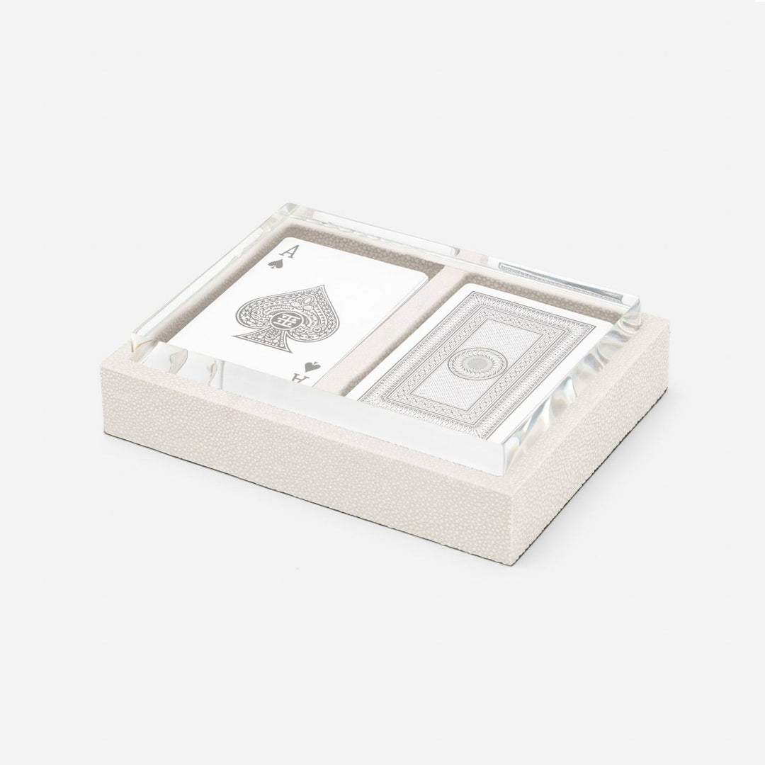 Middelburg, Snow, Box Set With Two Decks Of Cards, Realistic Faux Shagreen, M/2