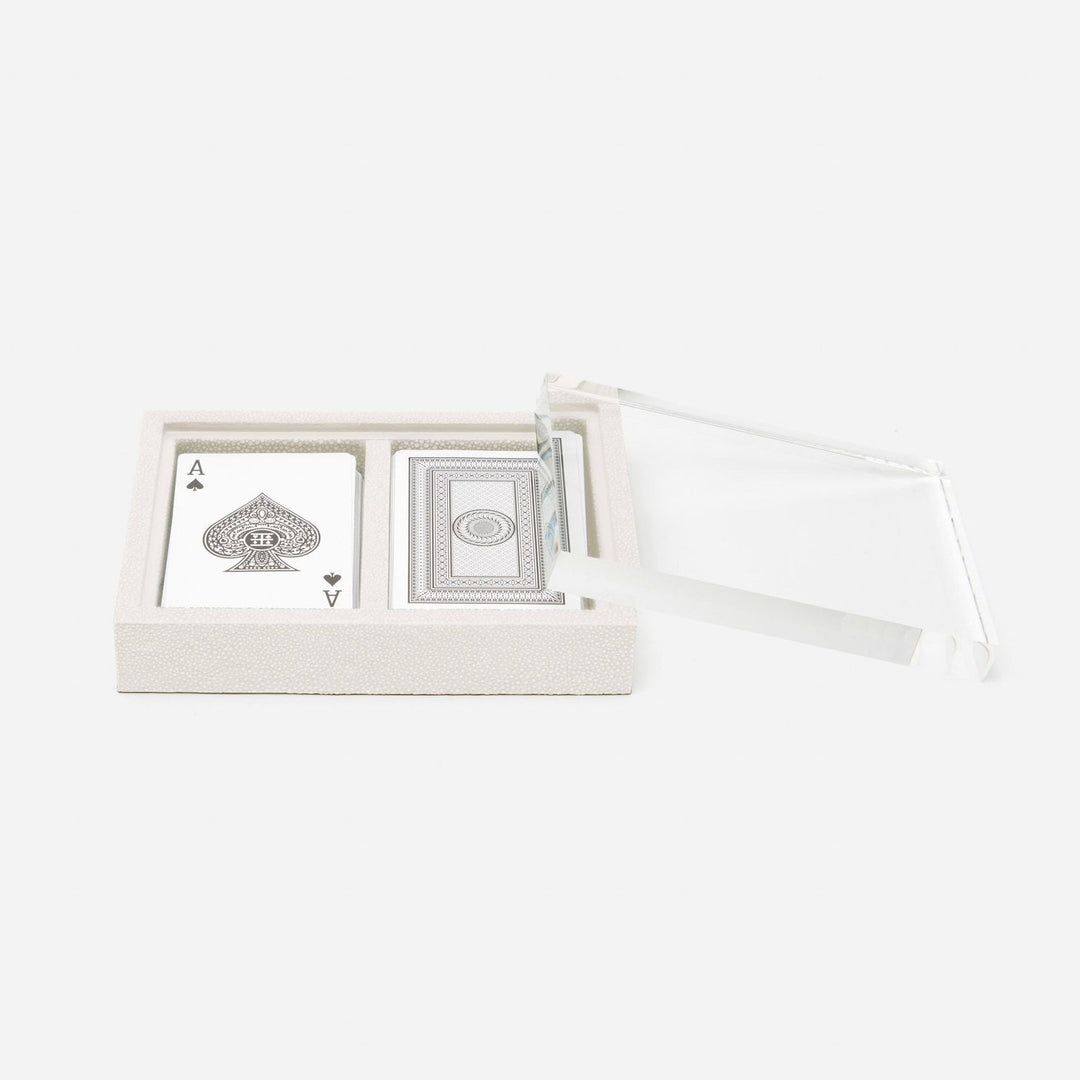 Middelburg, Snow, Box Set With Two Decks Of Cards, Realistic Faux Shagreen, M/2