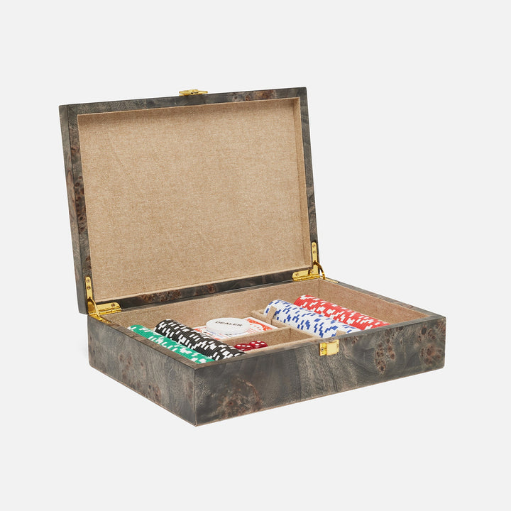 Windsor, Ash Gray, Poker Game Set, Mappa Burl