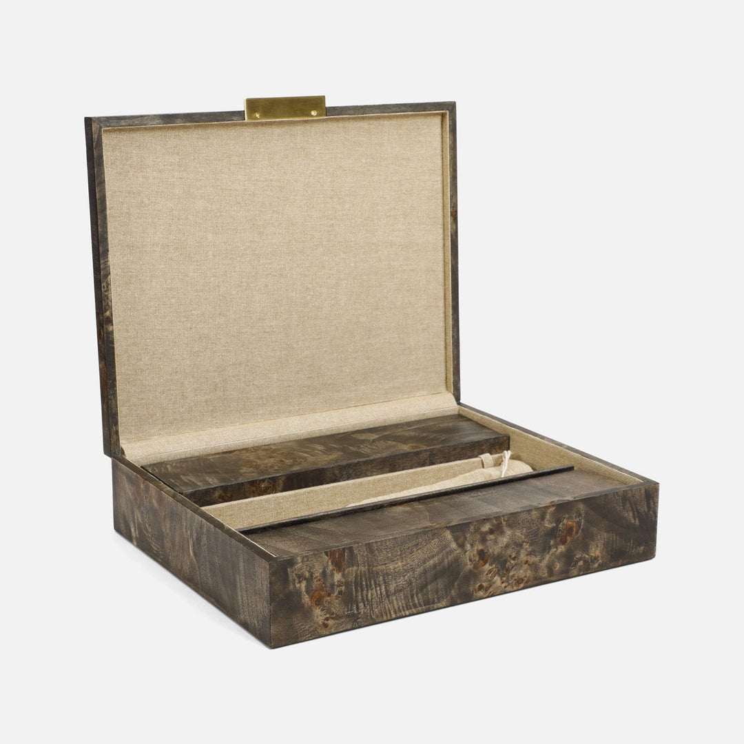 Windsor, Ash Gray, Rummy Tile Game Set, Mappa Burl