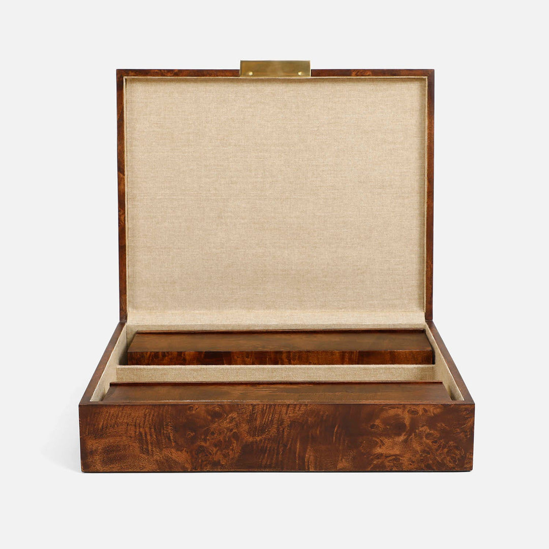 Windsor, Dark Honey, Rummy Tile Game Set, Mappa Burl