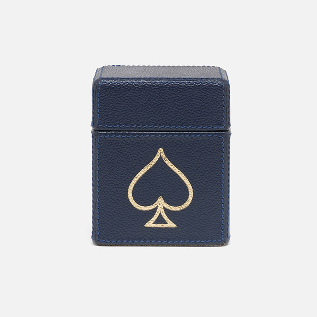 Aira, Dark Navy, Card Box Set, Standard, Full-Grain Leather, Pack/2