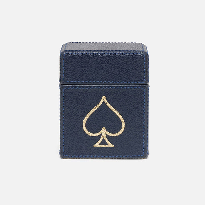 Aira, Dark Navy, Card Box Set, Standard, Full-Grain Leather, Pack/2