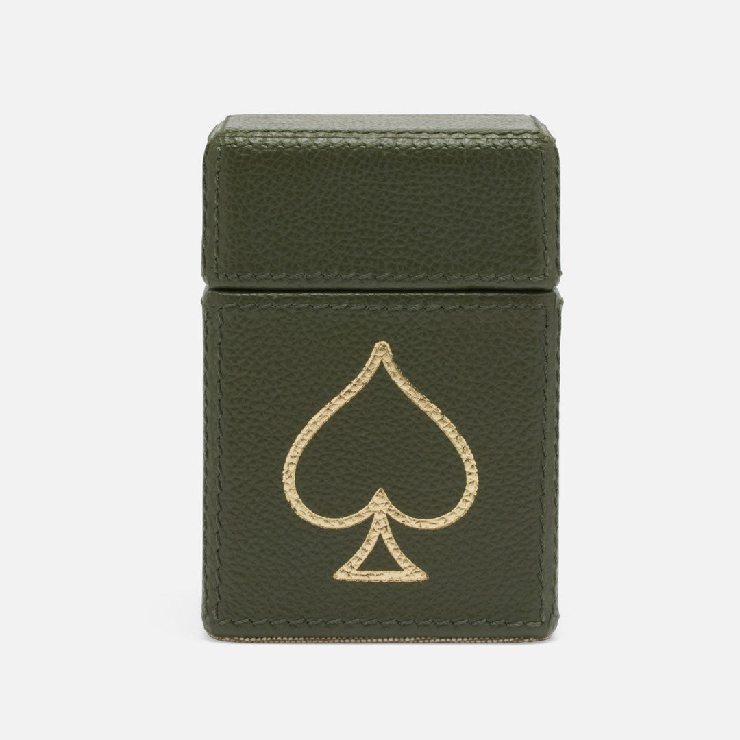 Aira, Forest Green, Card Box Set, Standard, Full-Grain Leather, Pack/2