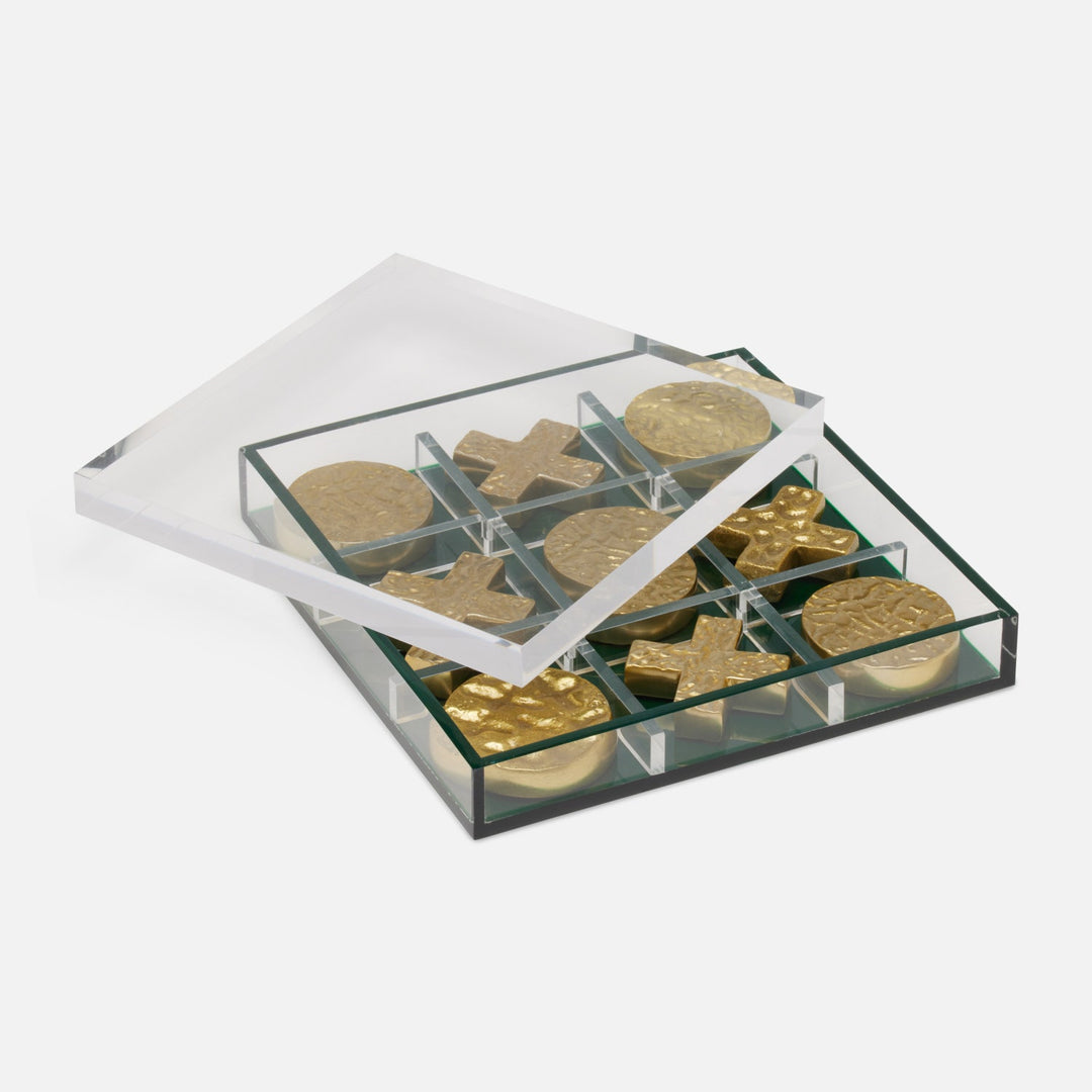 Alzey, Clear/Green, Tic Tac Toe Set, Acrylic