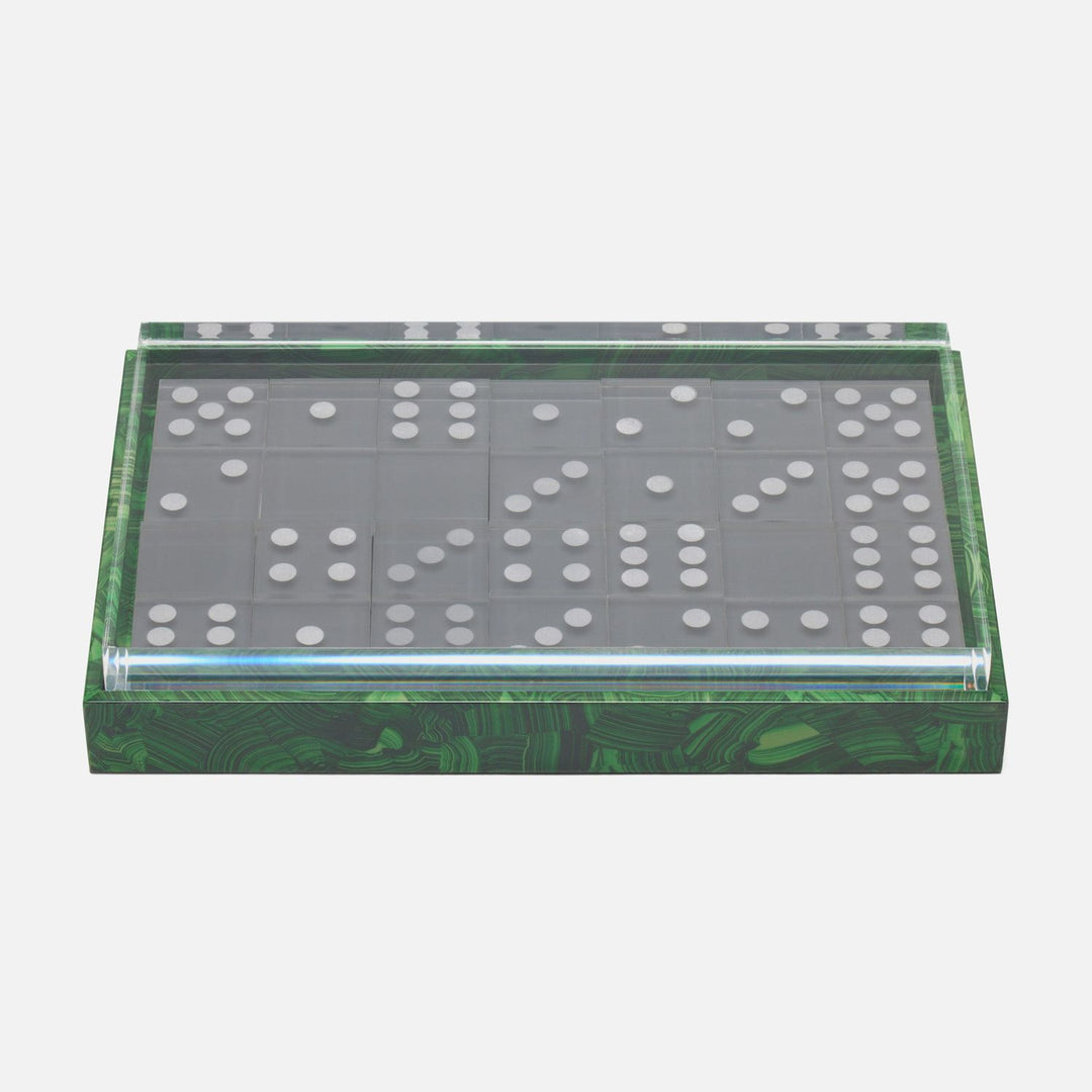 Barrington, Faux Malachite, Domino Box Set, Oversized