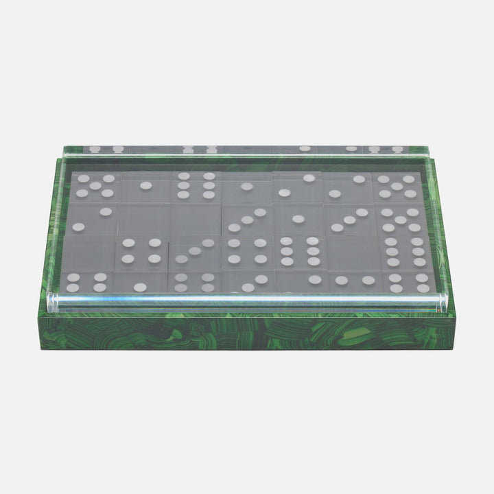 Barrington, Faux Malachite, Domino Box Set, Oversized