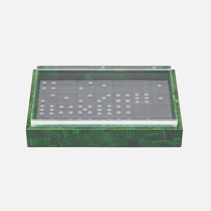 Barrington, Faux Malachite, Domino Box Set, Standard