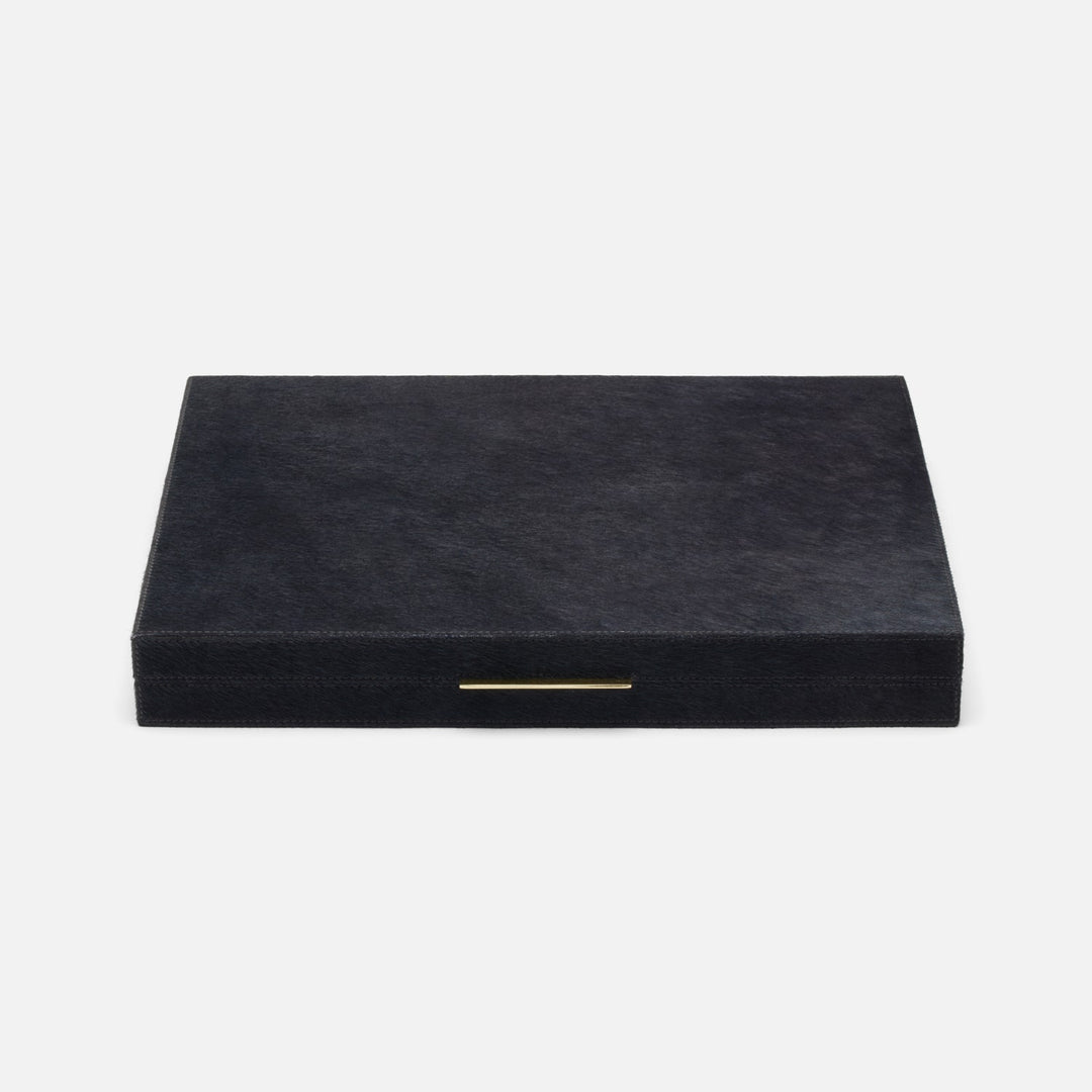 Castelo, Midnight, Backgammon, Game Set, Large, Hair-On-Hide