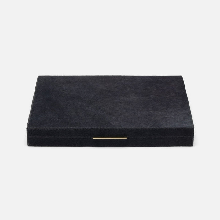 Castelo, Midnight, Backgammon, Game Set, Large, Hair-On-Hide