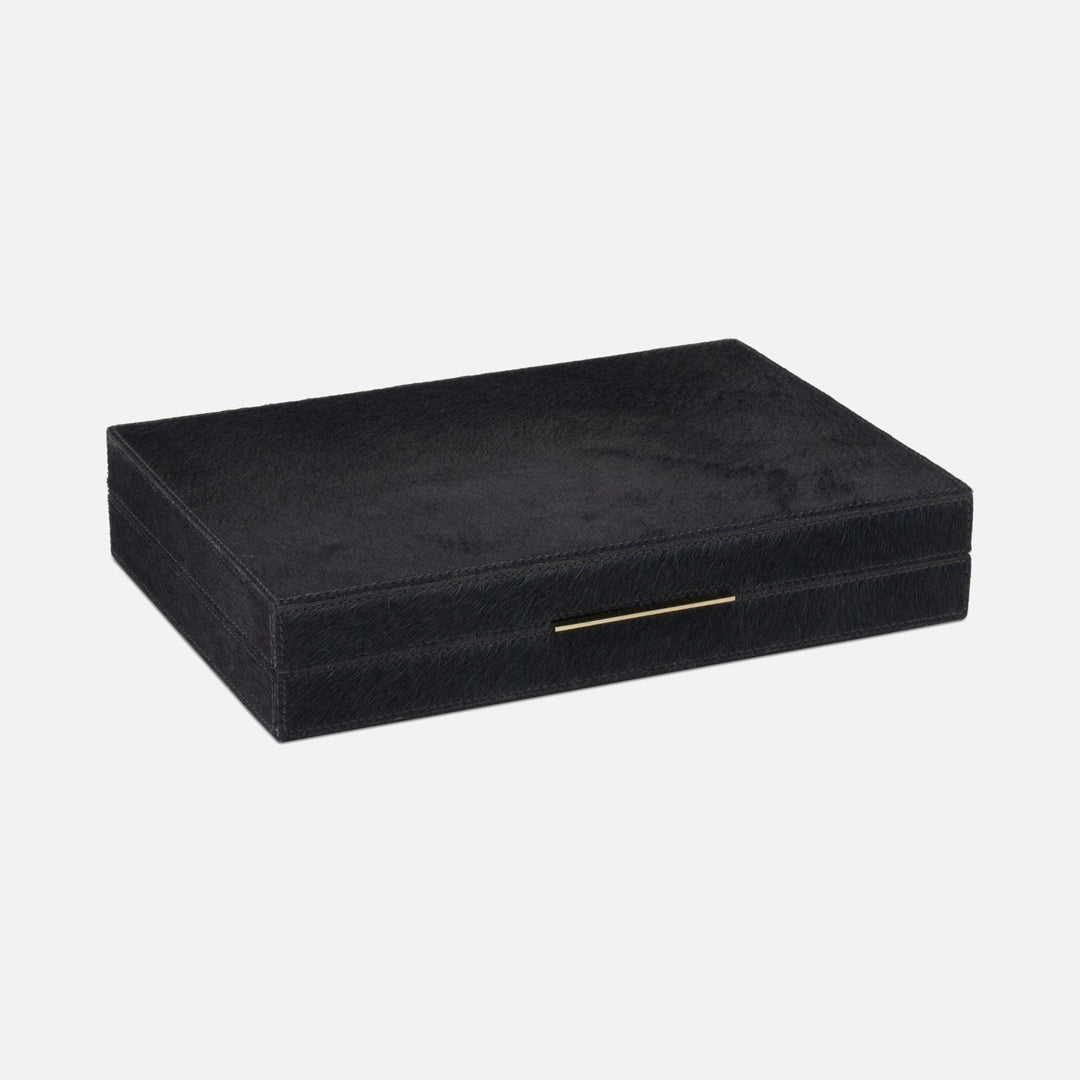 Castelo, Midnight, Backgammon, Game Set, Small, Hair-On-Hide