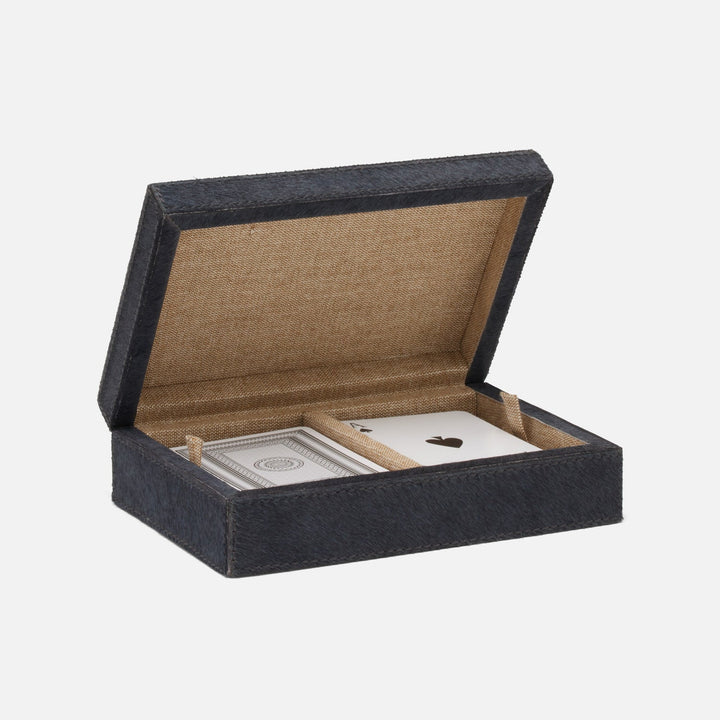 Castelo, Midnight, Card Box, Hair-On-Hide, Pack/2