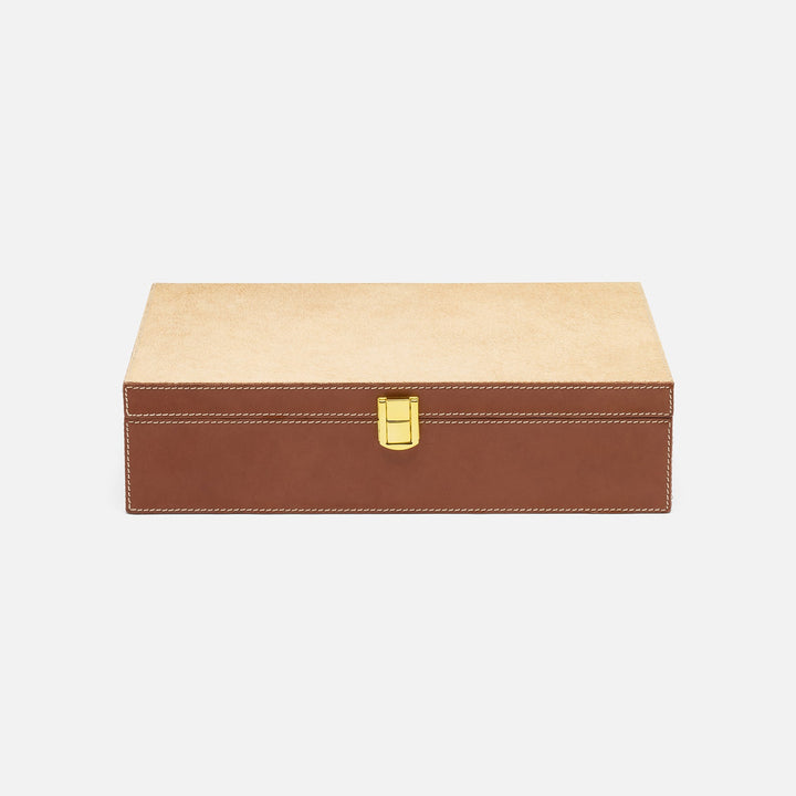 Grantham, Beige/Aged Camel, Poker Game Set, Hair-On-Hide/Full-Grain Leather