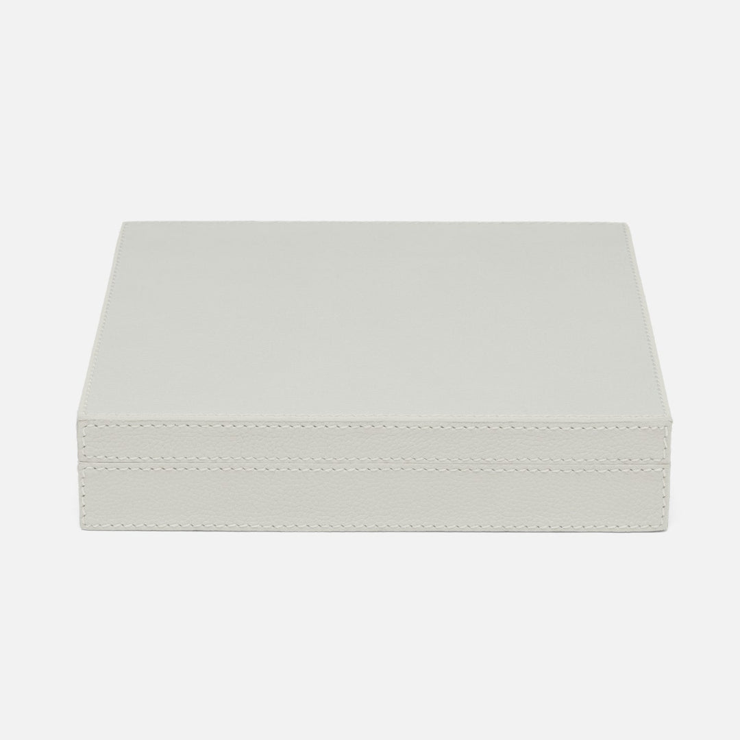 Lecco, Light Gray, Tic Tac Toe, Full-Grain Leather