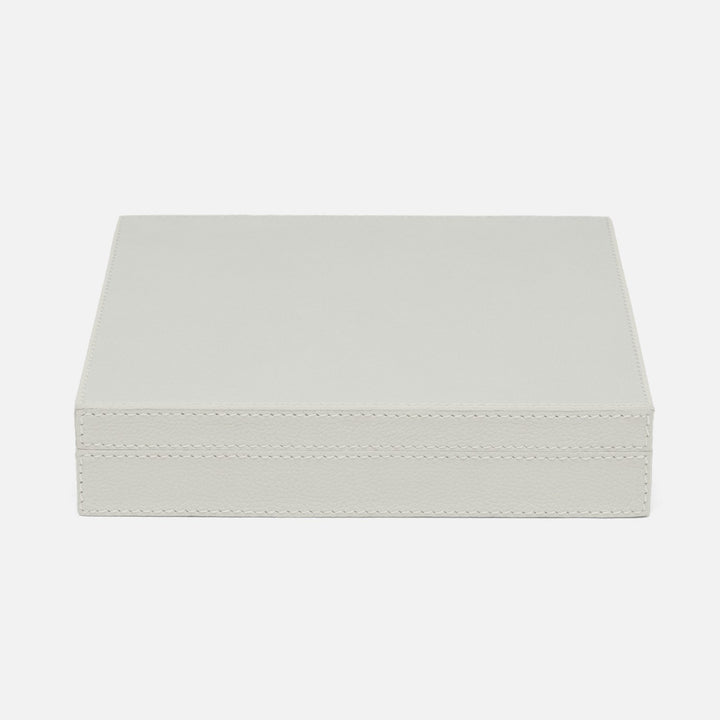 Lecco, Light Gray, Tic Tac Toe, Full-Grain Leather