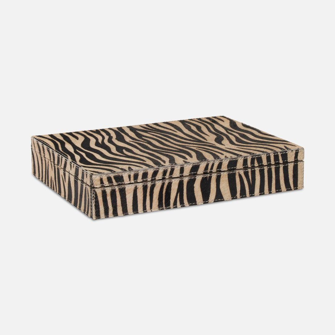 Lesten, Baby Tiger Print, Card Box, Xlarge, Hair-On-Hide, Pack/2