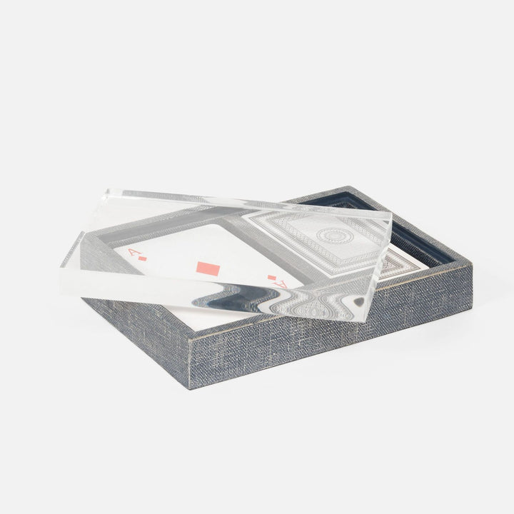 Middelburg, Metallic Denim, Box Set With Two Decks Of Cards, Faux Linen, M/2