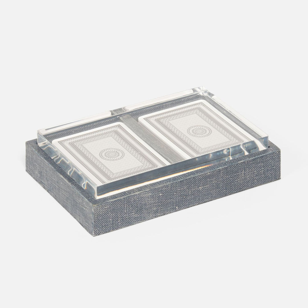 Middelburg, Metallic Denim, Box Set With Two Decks Of Cards, Faux Linen, M/2