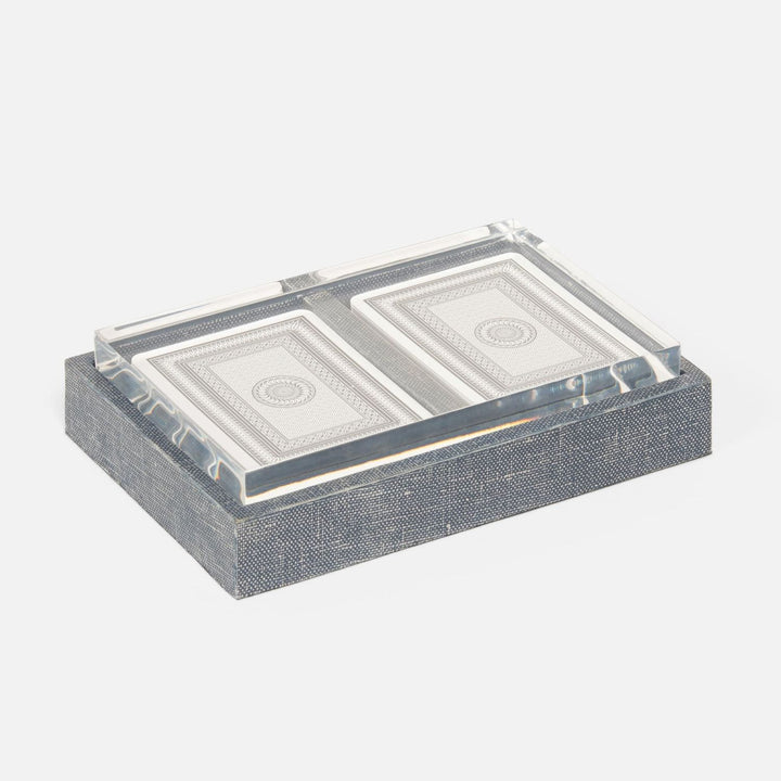 Middelburg, Metallic Denim, Box Set With Two Decks Of Cards, Faux Linen, M/2