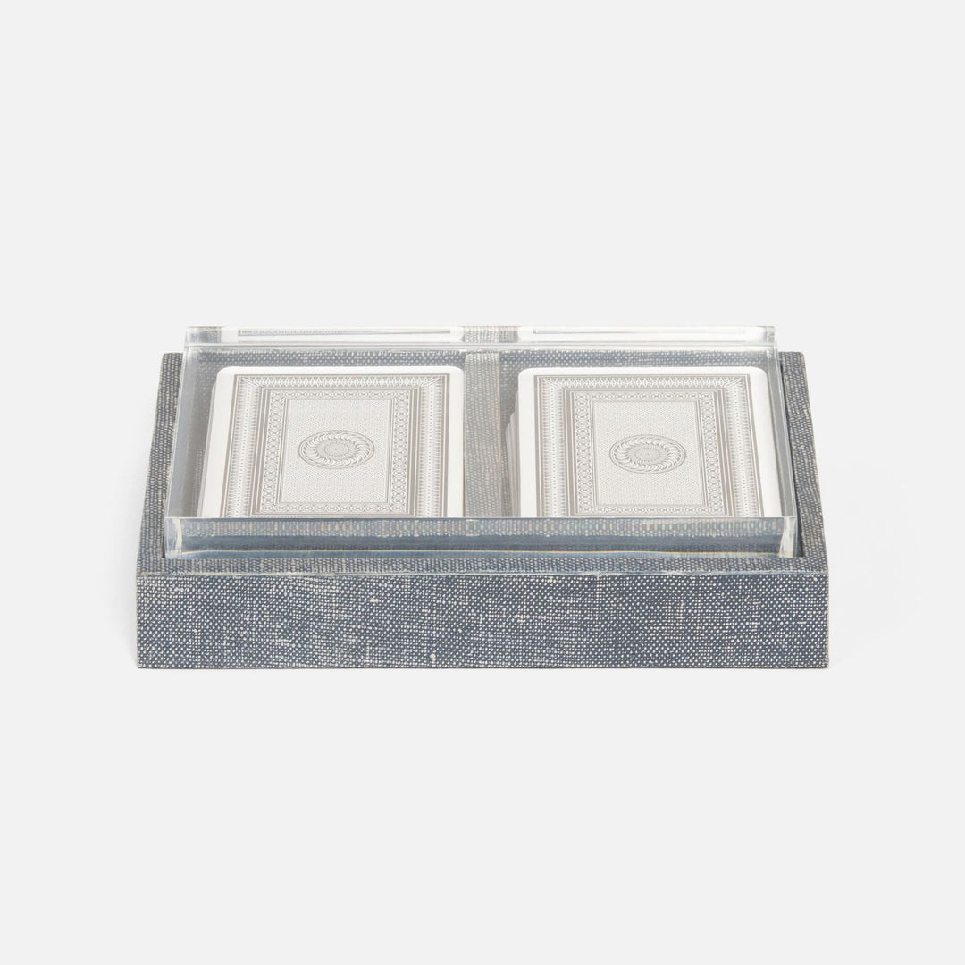 Middelburg, Metallic Denim, Box Set With Two Decks Of Cards, Faux Linen, M/2