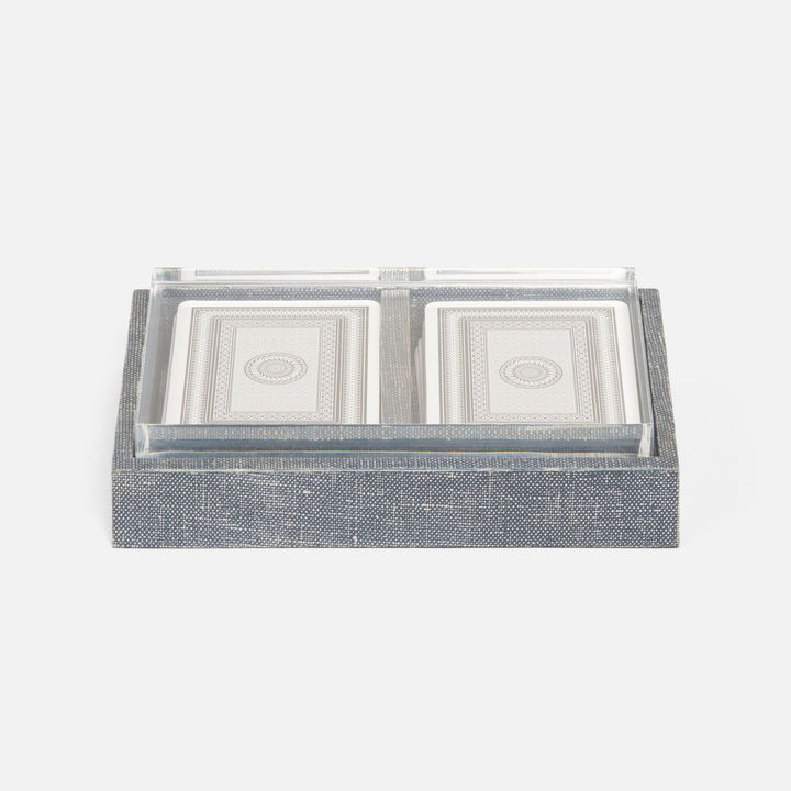 Middelburg, Metallic Denim, Box Set With Two Decks Of Cards, Faux Linen, M/2